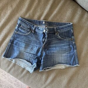 High waisted denim shorts